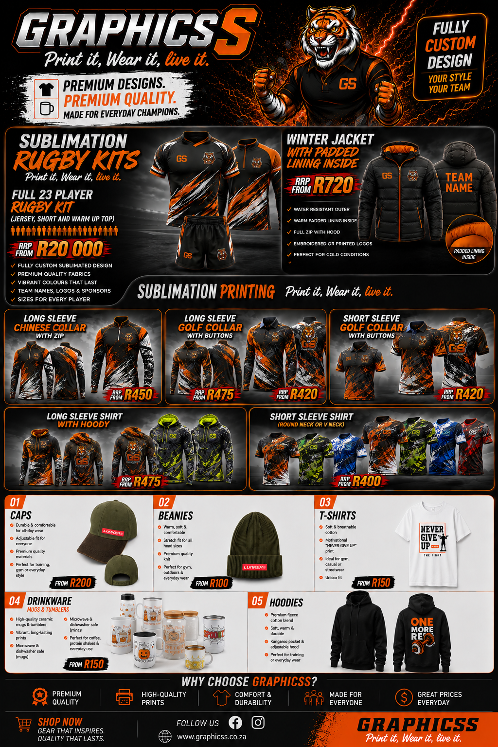 GraphicsS apparel catalogue